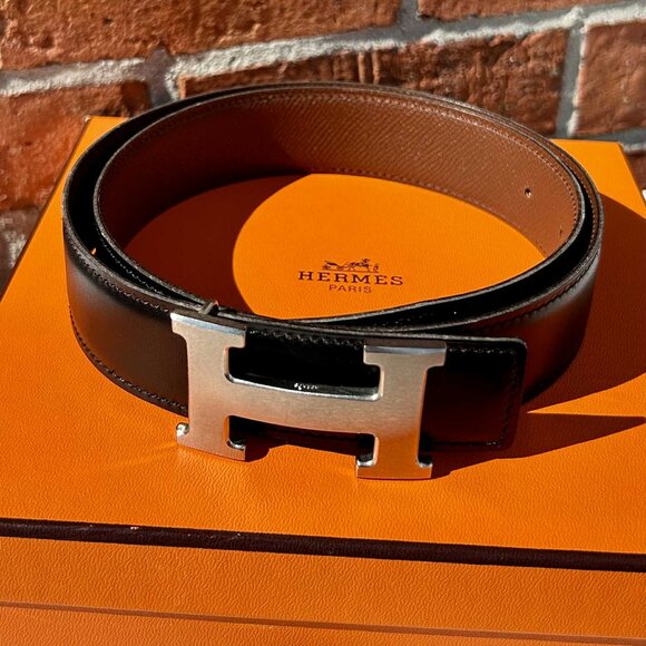 Hermes Reversible 32 mm H Belt (Retails for $975) - Picture 1 of 5
